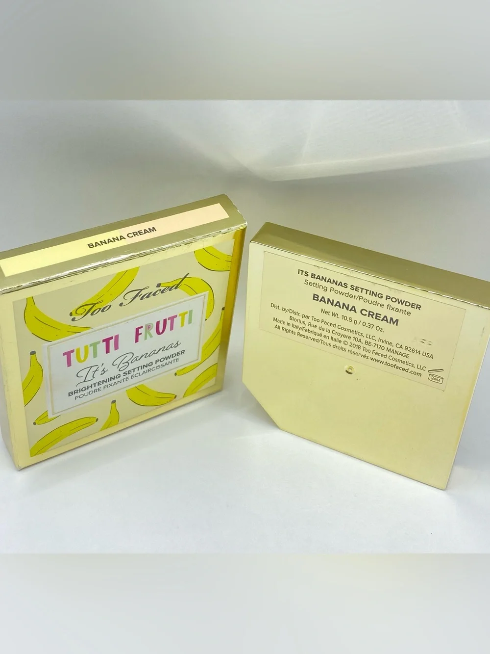 Too Faced Tutti‎ Frutti It's Bananas BANANA CREAM Brightening Setting Powder NIB